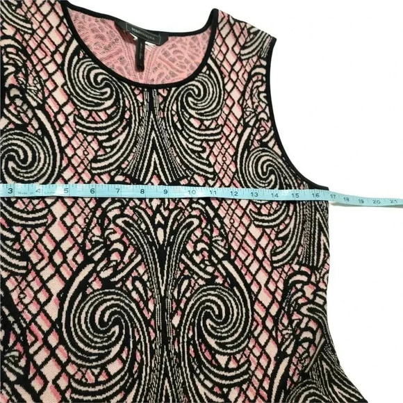 BCBG MaxAzria size L skater Anne Jacquard knit Sweater Dress whisper Pink womens - Picture 5 of 7